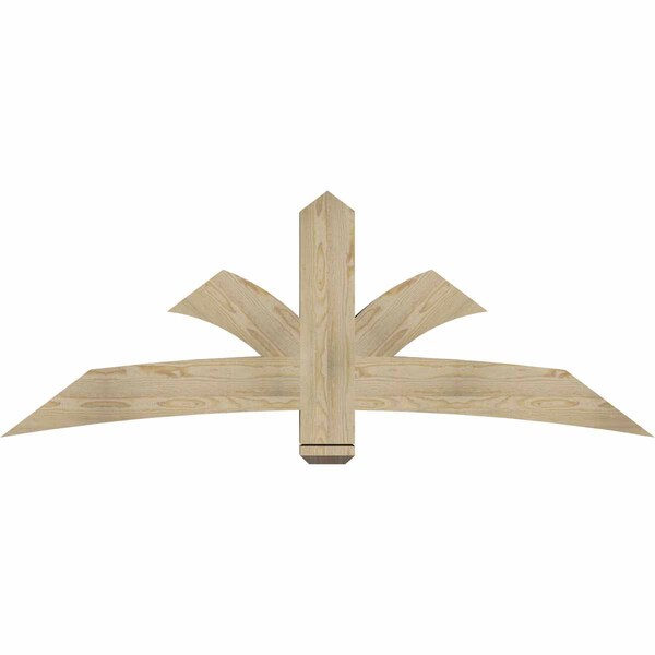 Ekena Millwork Davenport Rough Sawn Timber Gable Bracket, Douglas Fir, 72"W x 27"H x 4"D x 6"F, 9/12 Pitch GBW072X27X0406DAV00RDF - main